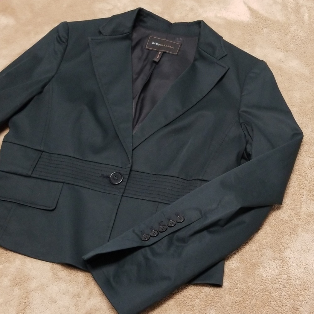 BCBG MAXAZRIA womens blazer, single button blazer